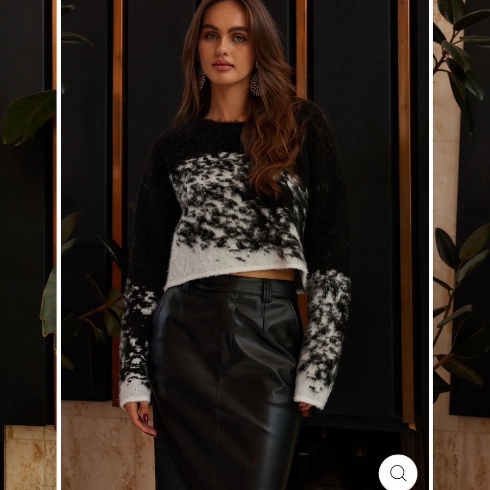 Black and white sweater from 12th tribe